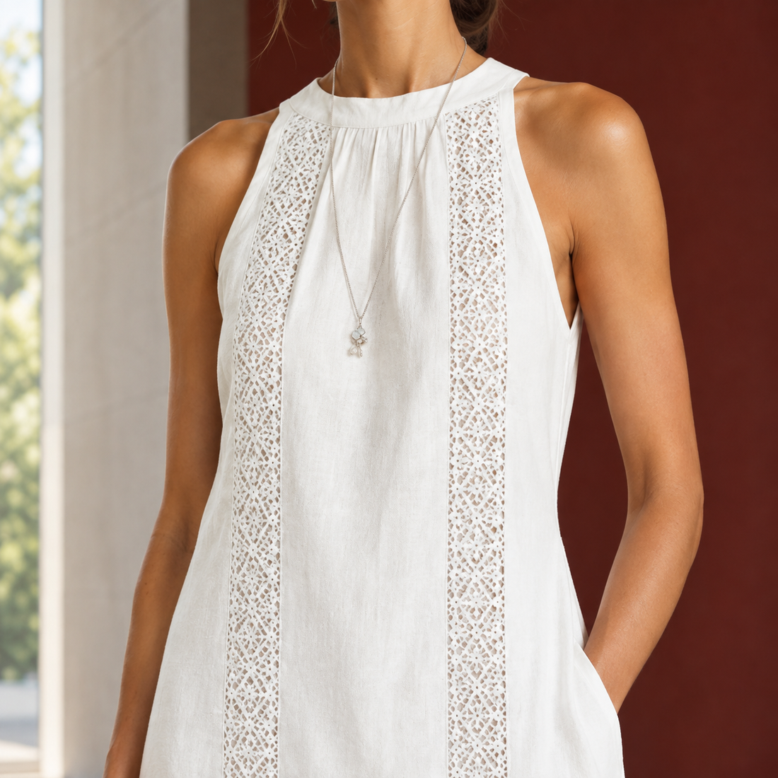 Morgan Lace Panel Dress - Lead Product Detail