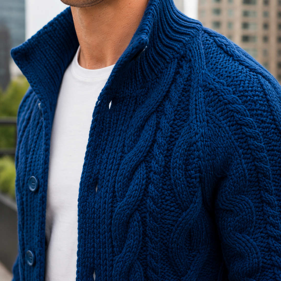 Maximus Cable Knit Sweater - Lead Product Detail