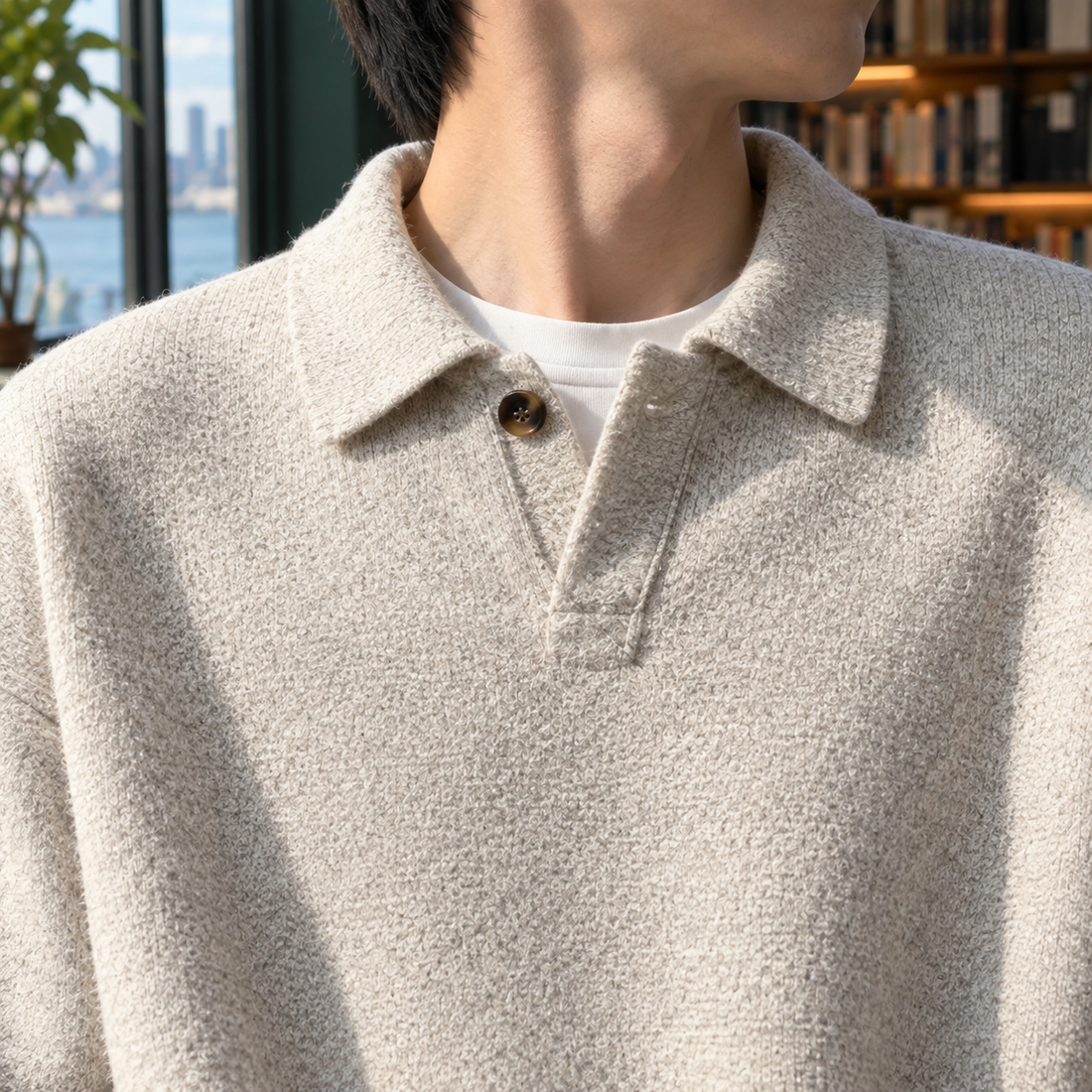 Havelock Collared Sweater - Lead Product Detail