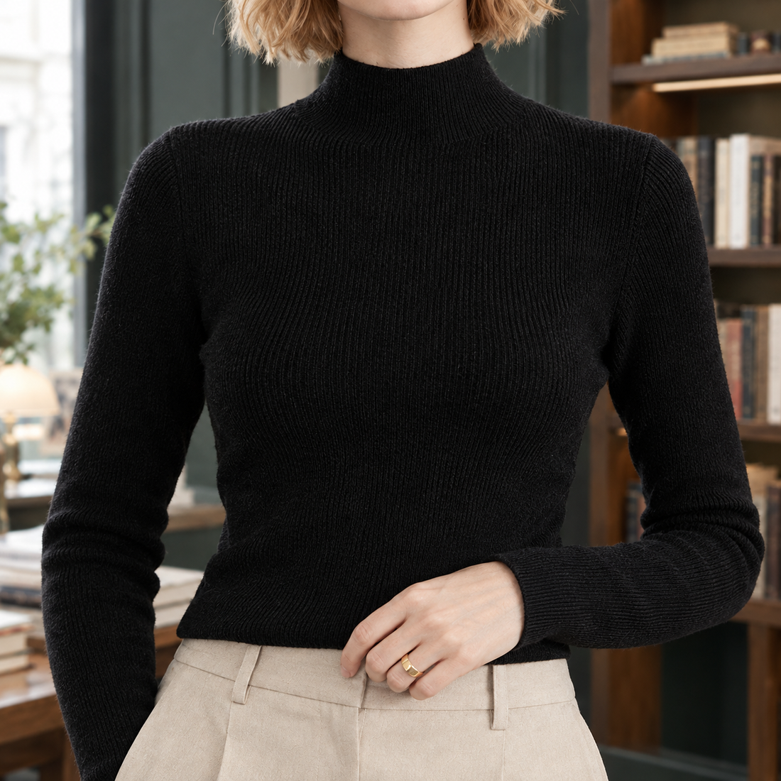 Pippa-Belle Mock Neck Sweater - Lead Product Detail