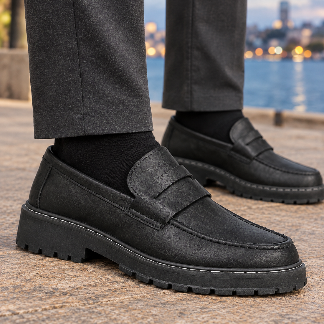 Ordelaffi Lug Sole Loafers - Lead Product Detail