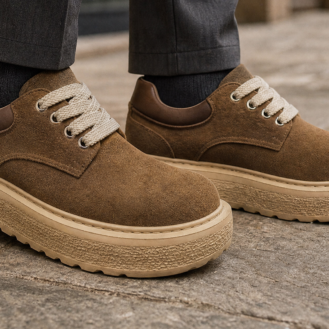 Isernia Platform Derby Shoes - Lead Product Detail