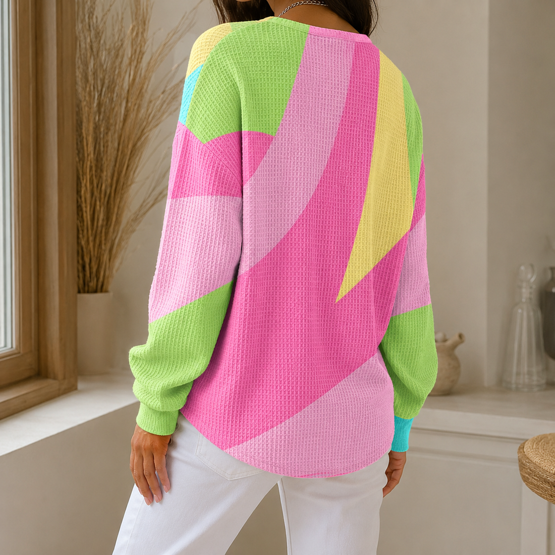 Gabriella Abstract Sweater - Lead Alternate View