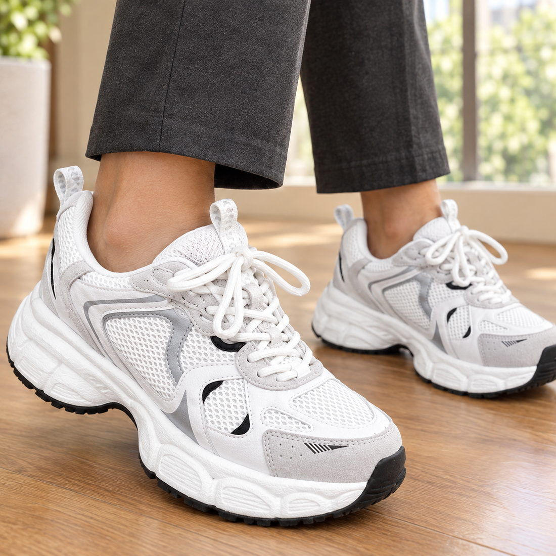 Landriani Chunky Sneakers - Lead Product Detail