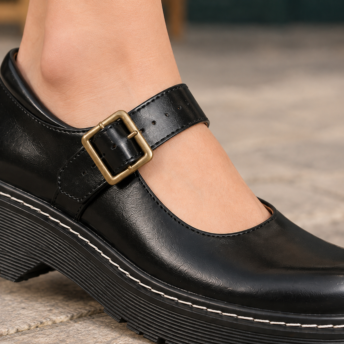 Caffaro Platform Mary Janes - Lead Product Detail