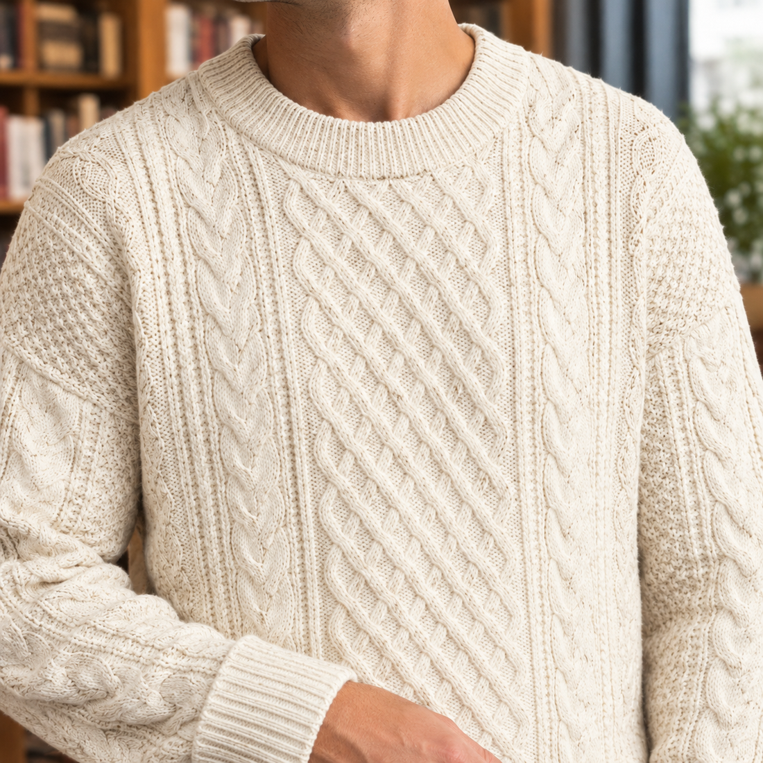 Wilfred Cable Knit Sweater - Lead Product Detail