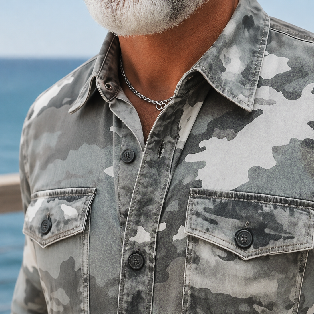 Gideon Camo Shirt - Lead Product Detail