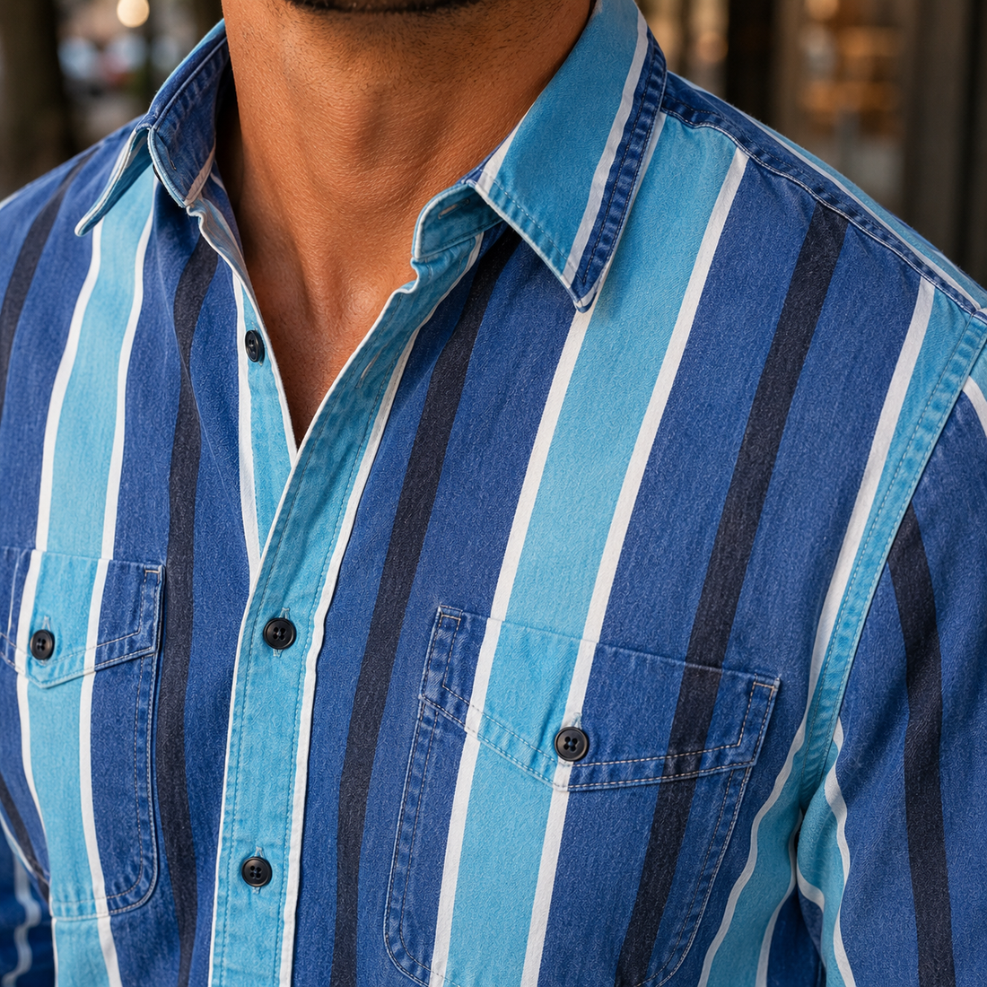 Jasper Striped Shirt - Lead Product Detail