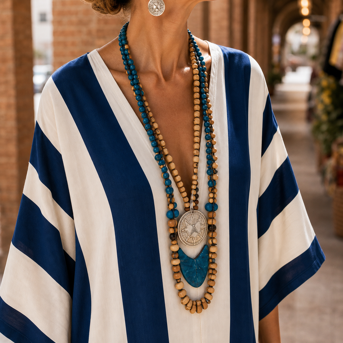 Liora Striped Kaftan - Lead Product Detail