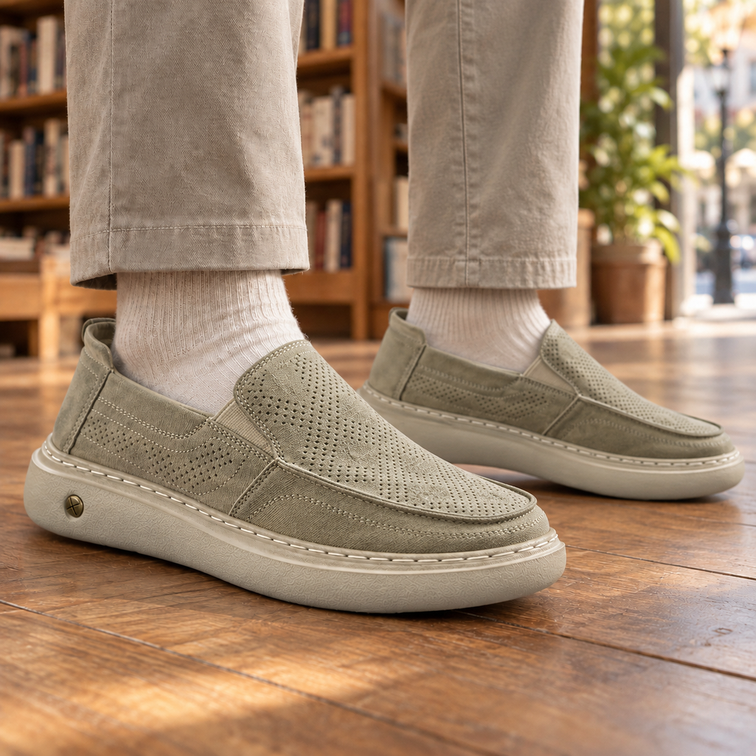 Recanati Platform Loafers - Khaki