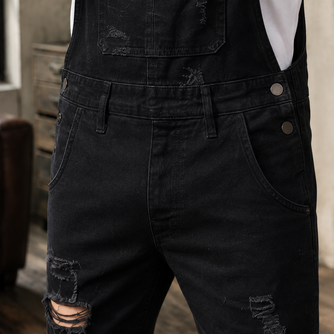 Byron Distressed Overalls - Lead Product Detail