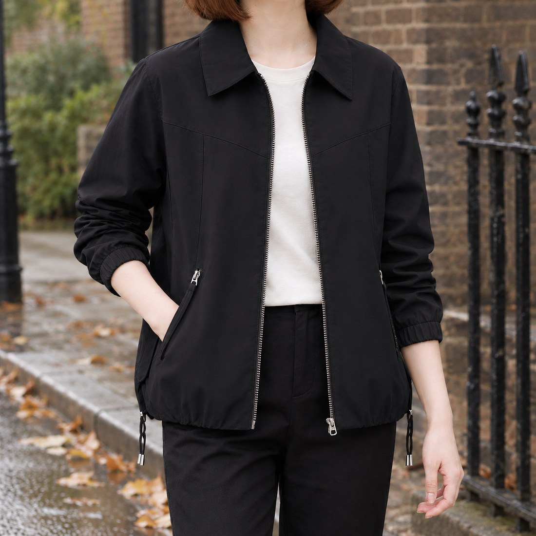 Henriette-Jane Zip Jacket - Black