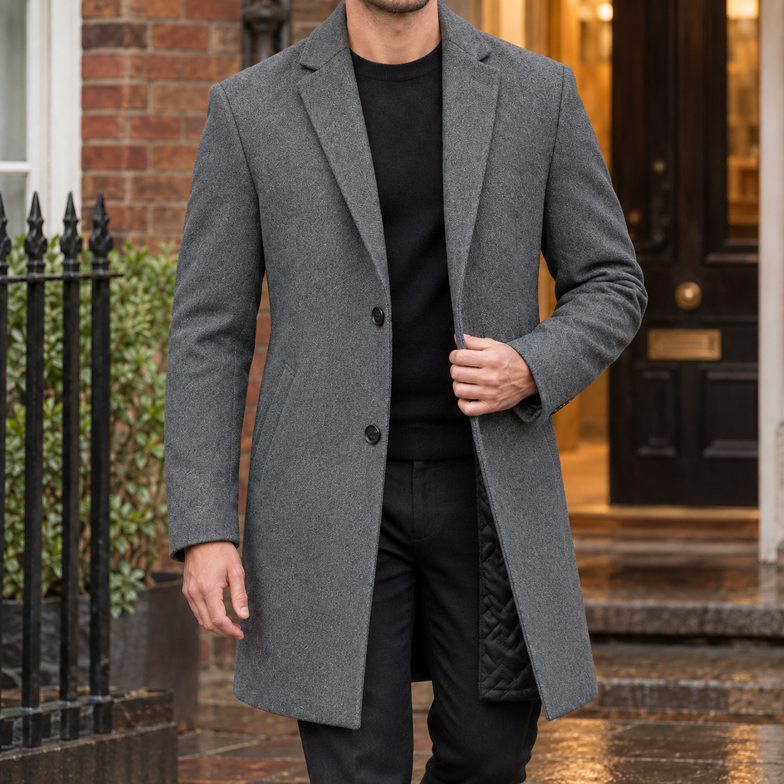 Archambault Tailored Overcoat - Gray