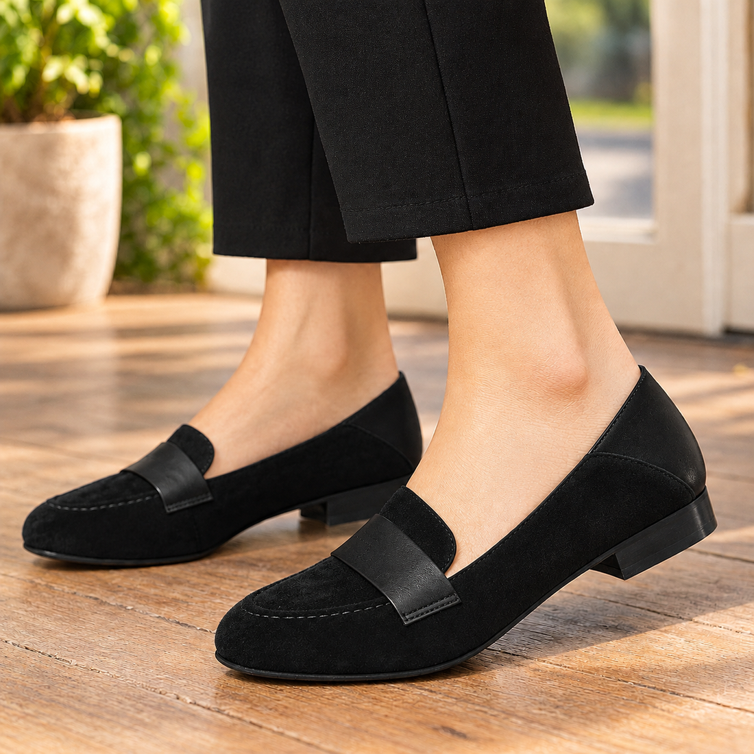Amadori Suede Loafers - Black