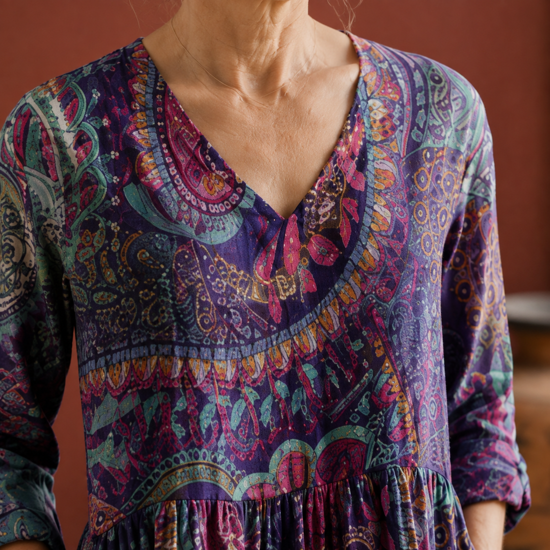 Elise Paisley Maxi Dress - Lead Product Detail