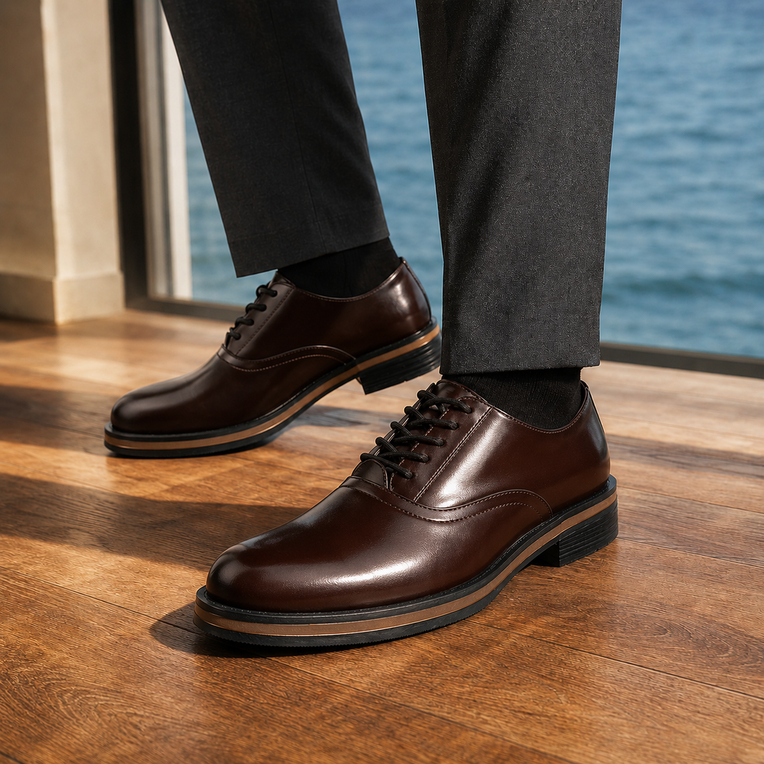 Vignola Leather Derby Shoes - Brown