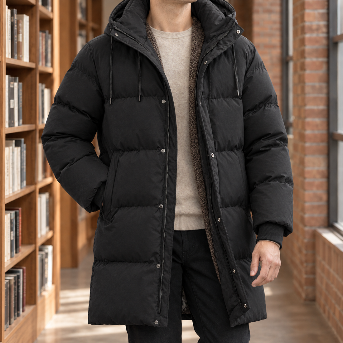 Sander Puffer Coat - Black
