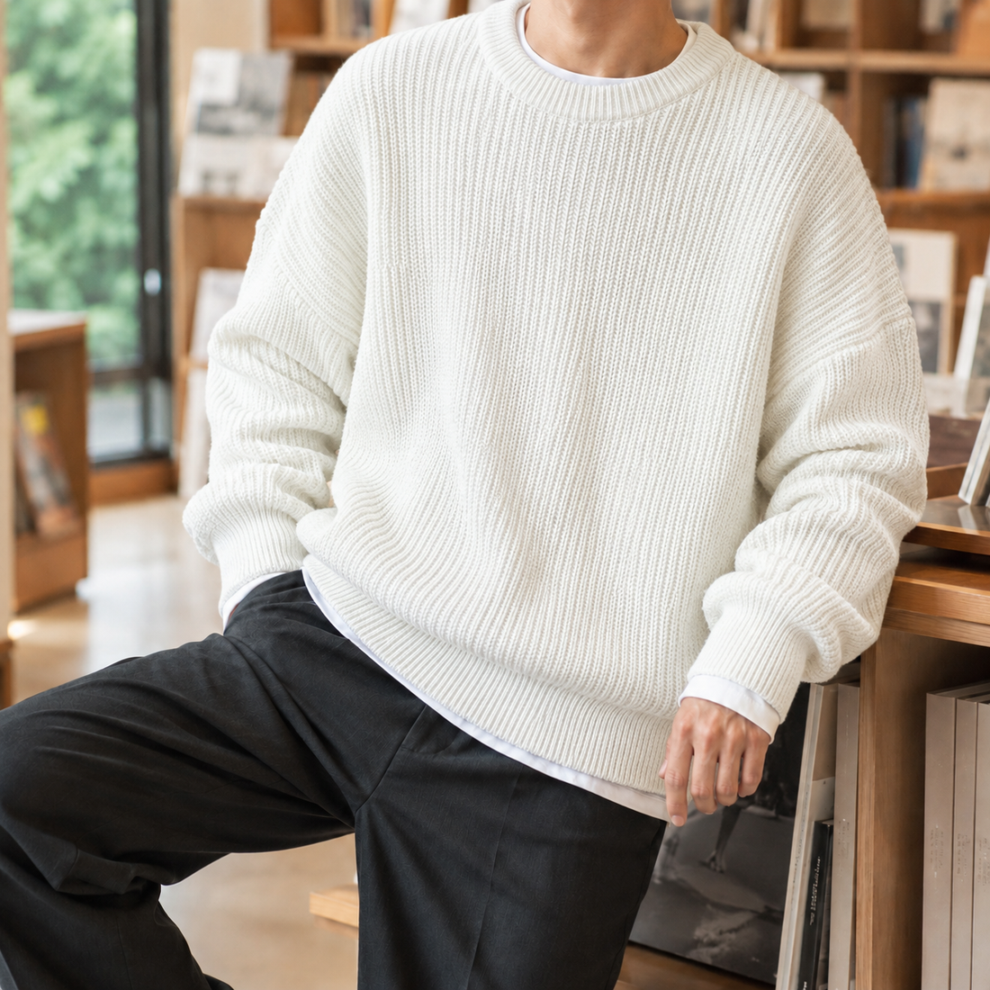 Rodolphe Ribbed Sweater - White