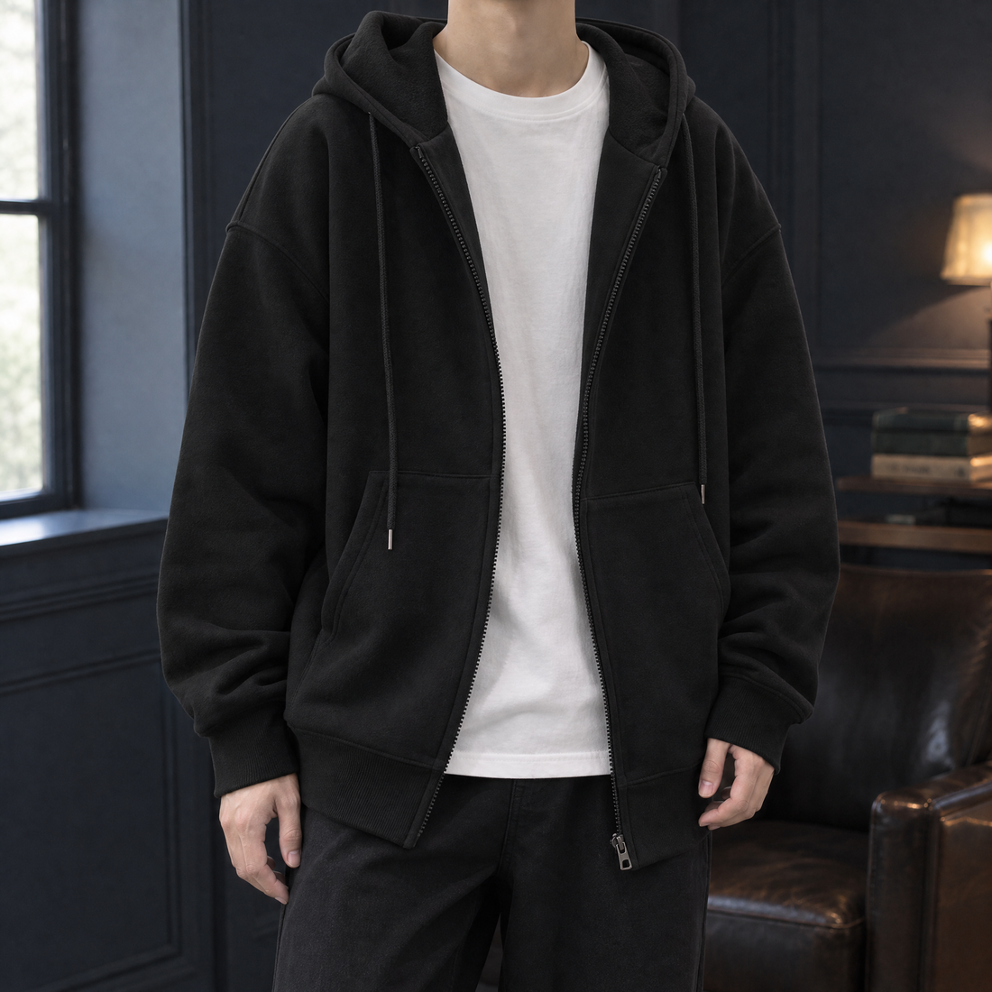 Calvin Oversized Hoodie - Black