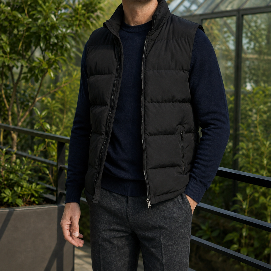 Bertrand Quilted Bodywarmer - Black