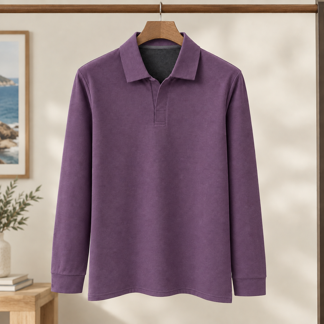 Fintan Collared Polo - Purple