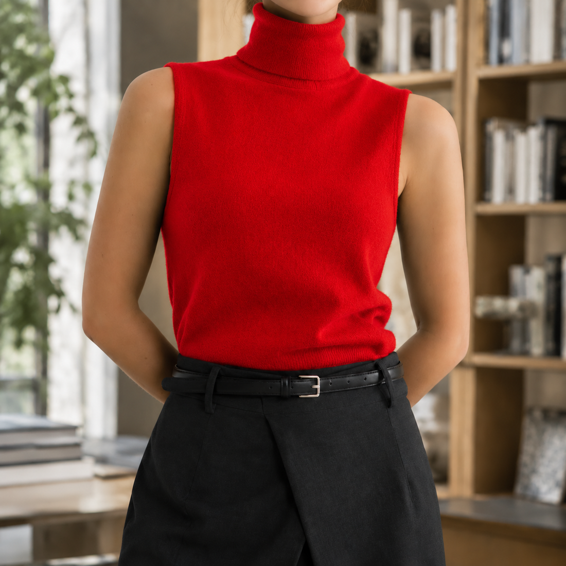 Lydia Turtleneck Sweater - Red