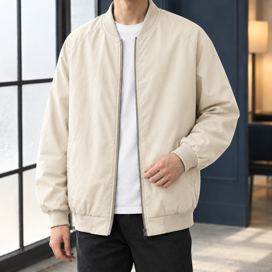 Chandler Bomber Jacket - Light Apricot