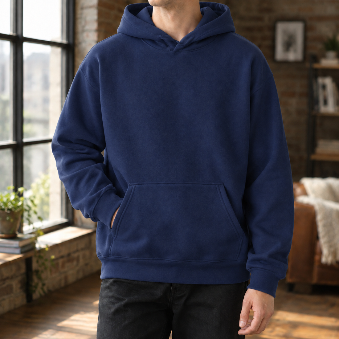 Kit Fleece Hoodie - Navy Blue