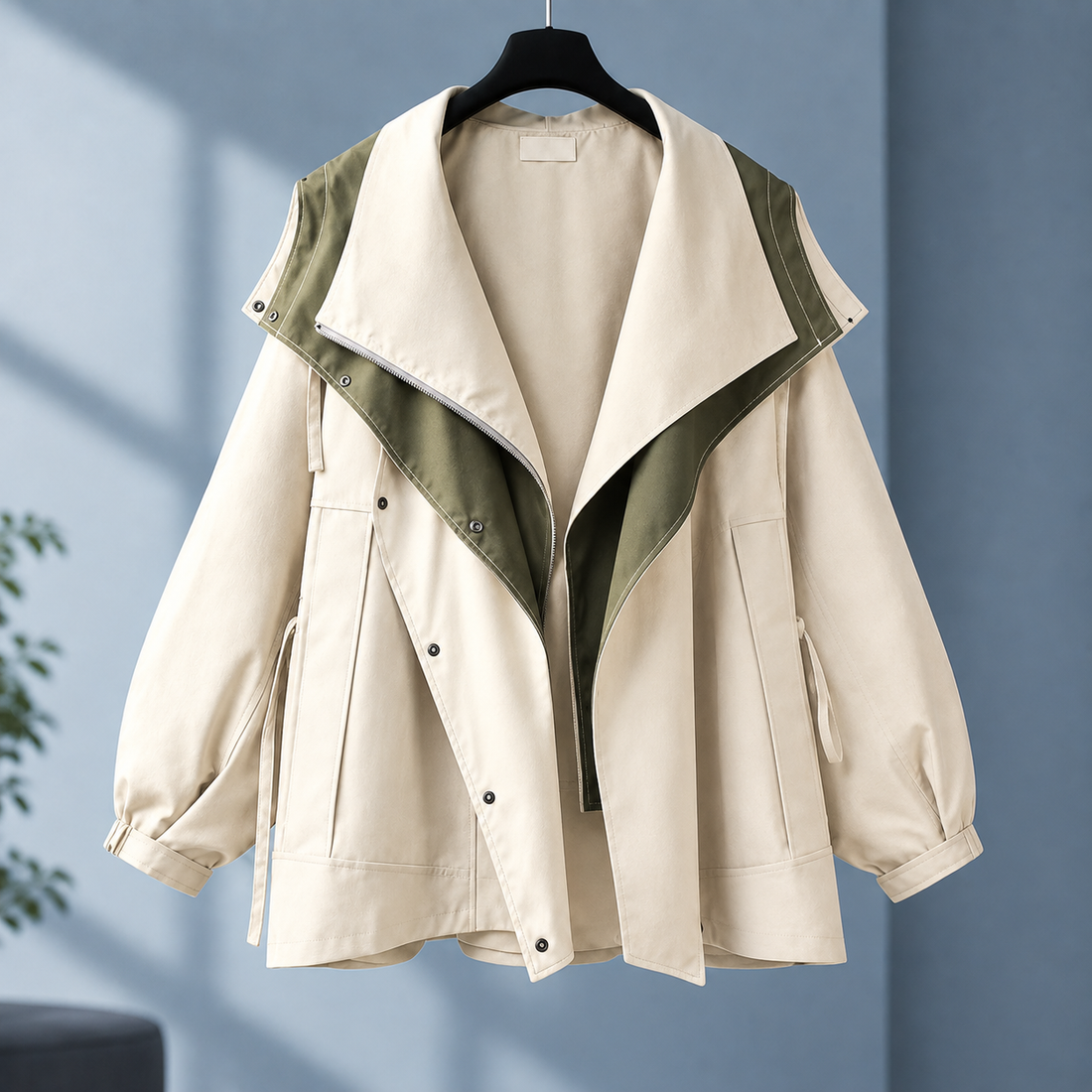 Amandine Colorblock Jacket - Apricot