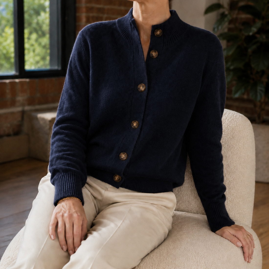 Soledad Cashmere Sweater - Navy