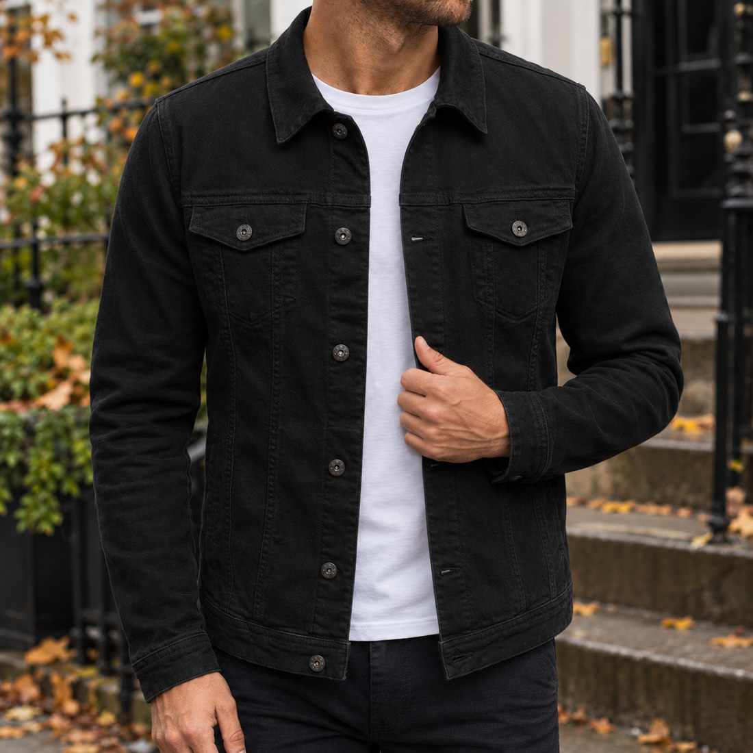 Brett-Ellis Denim Jacket - Black
