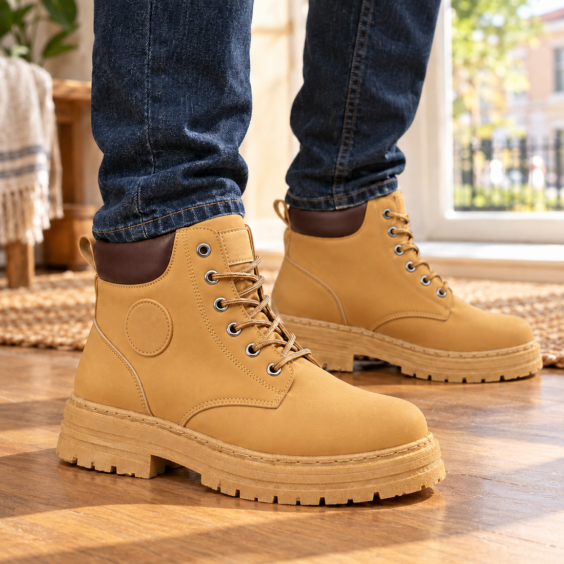 Balbi Lace-Up Boots - Tan