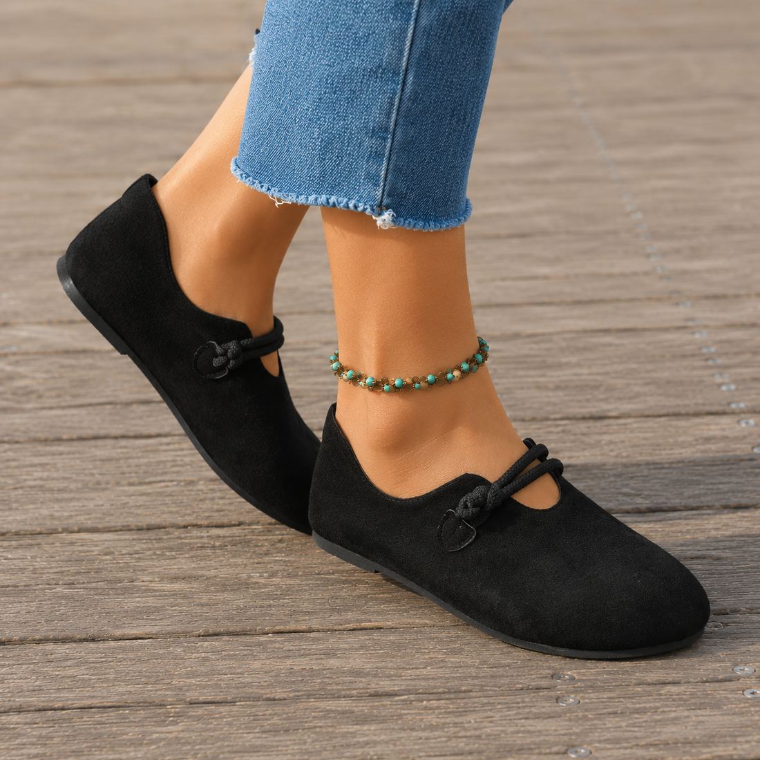 Cortina Orthopedic Flats - Black