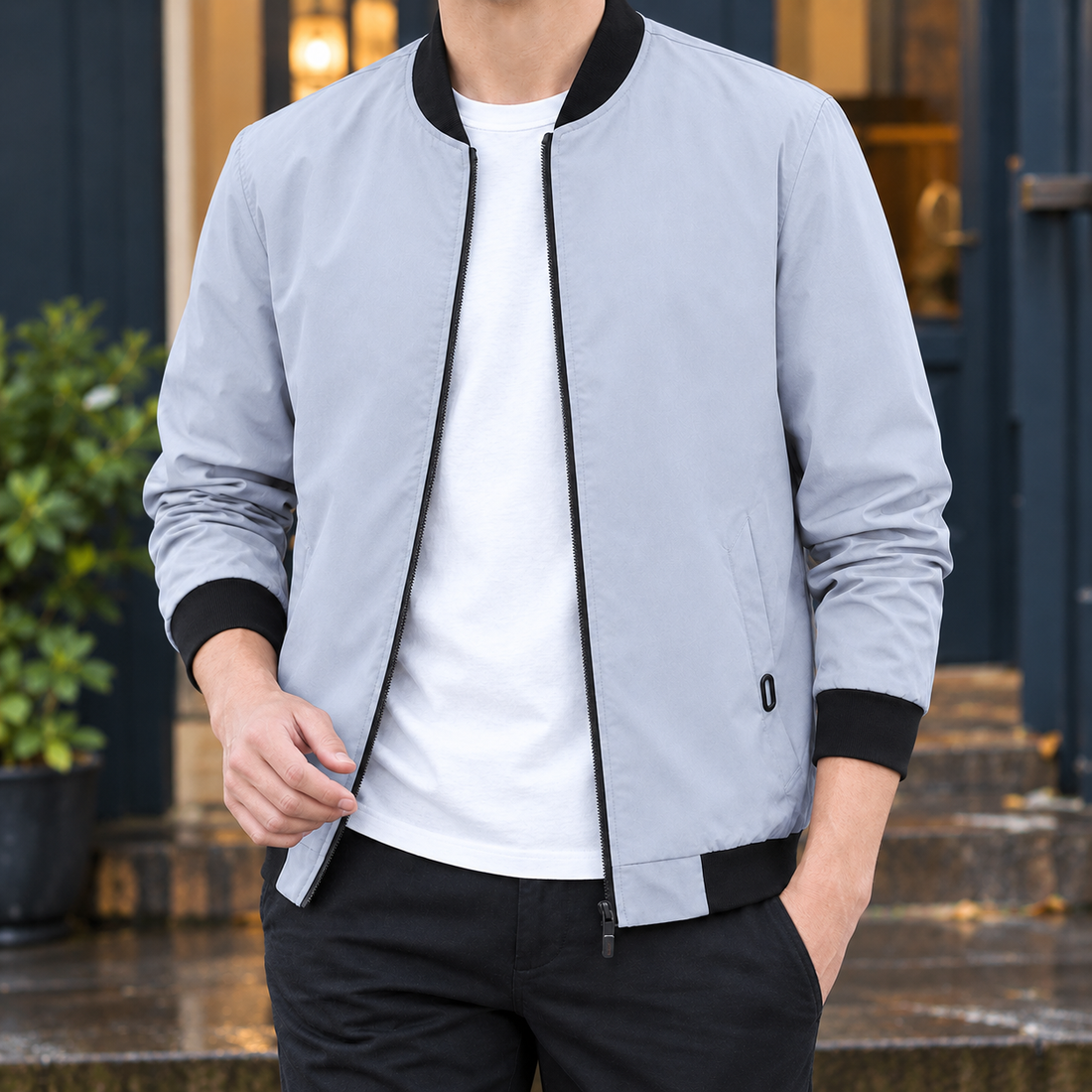 Donovan Bomber Jacket - Gray