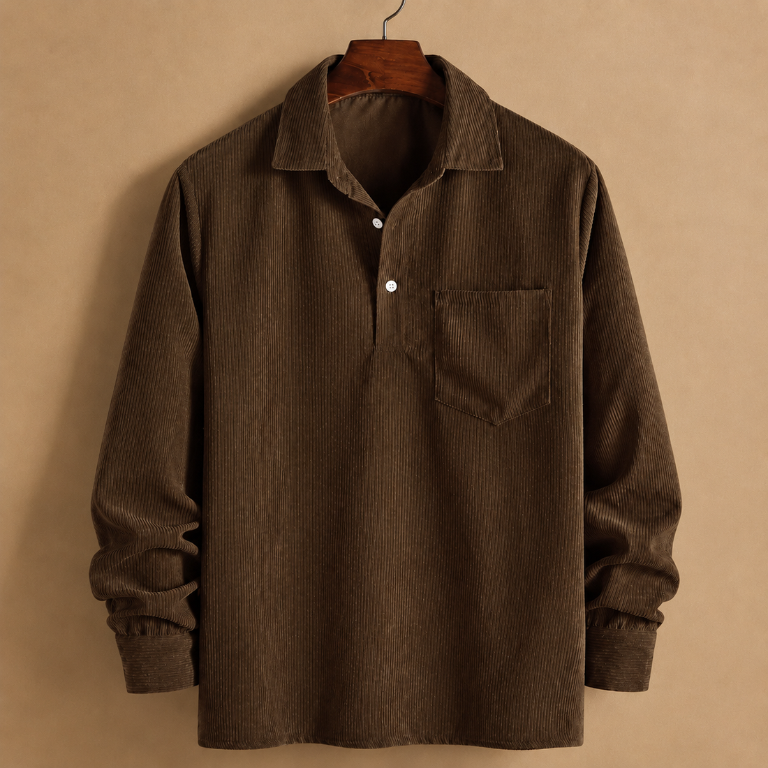 Leon Corduroy Polo - Brown