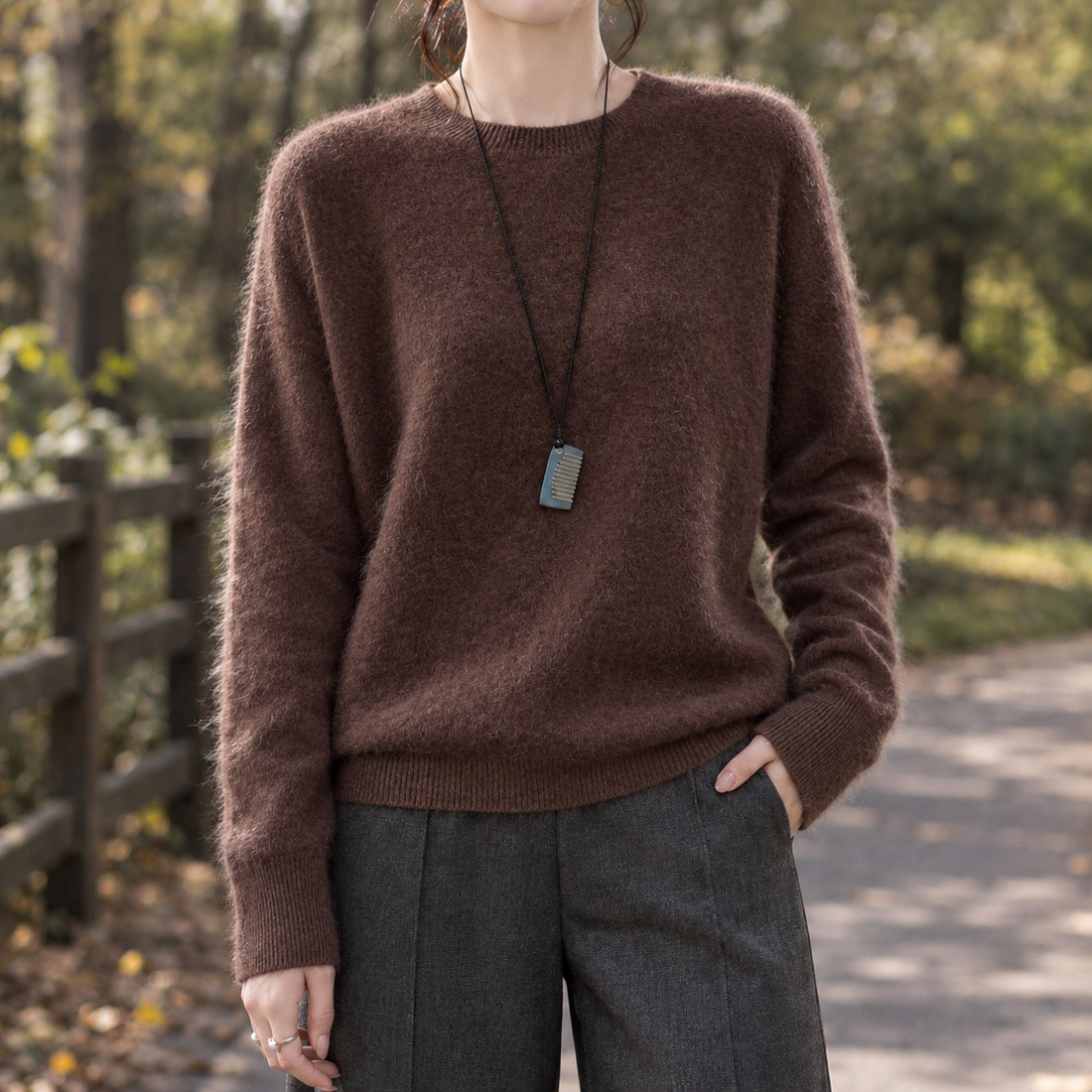 Adele-June Cashmere Sweater - Brown