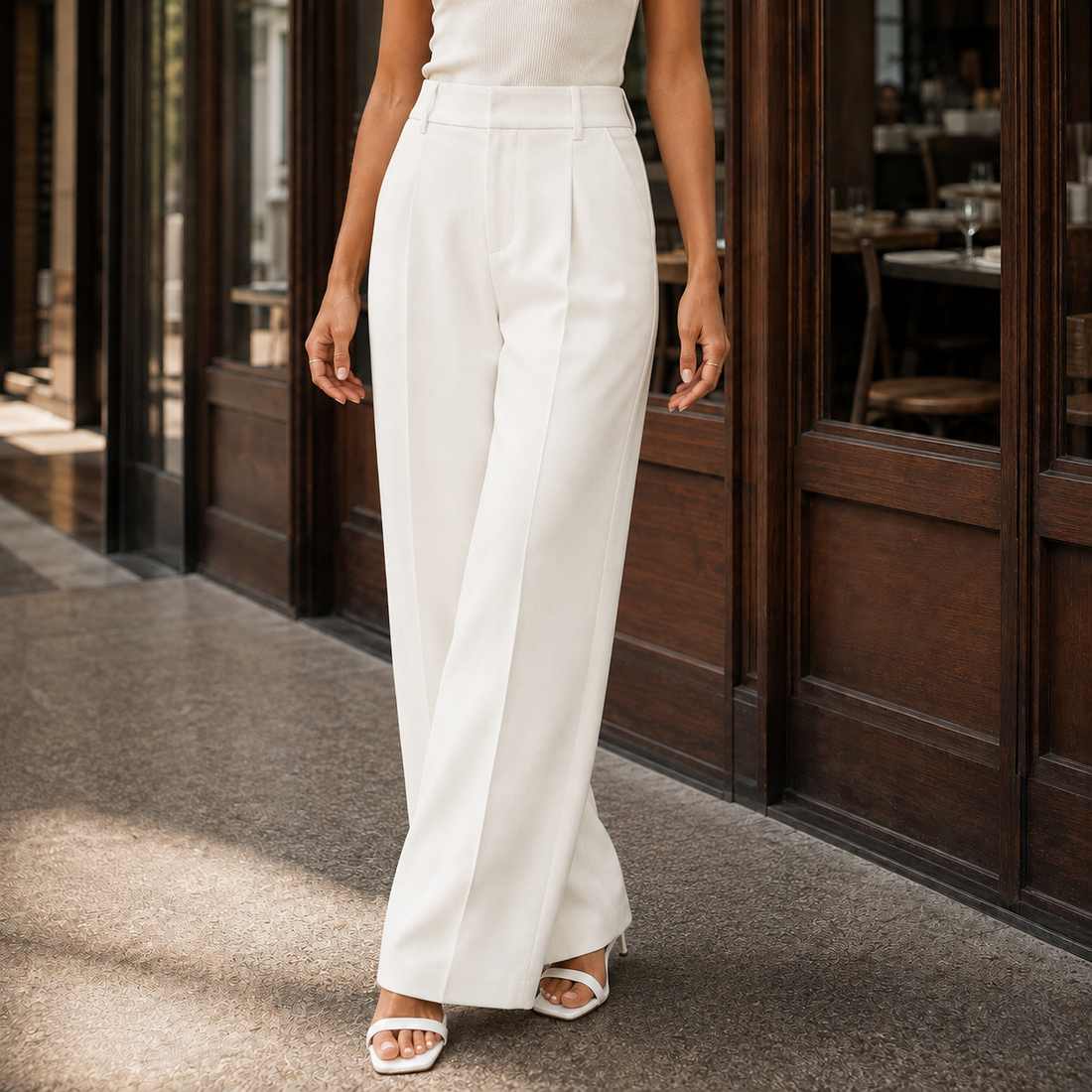 Rosalie-Faye Wide-Leg Pants - White
