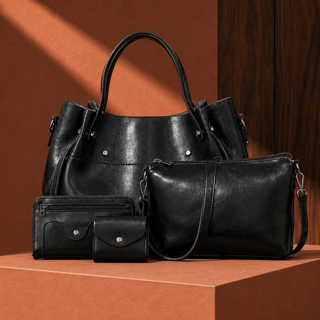 Ruggeri Vintage Bag Set - Black