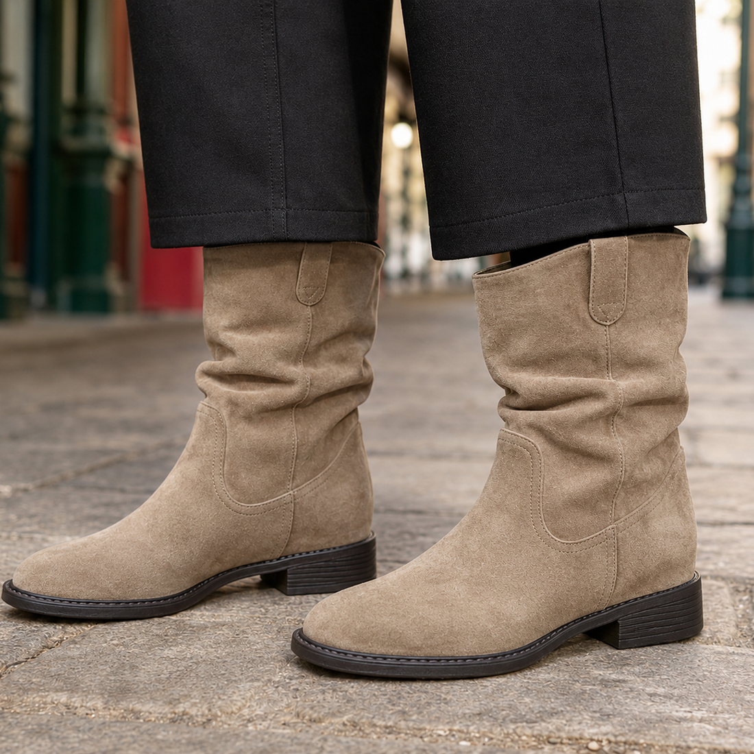 Gargano Suede Boots - Khaki
