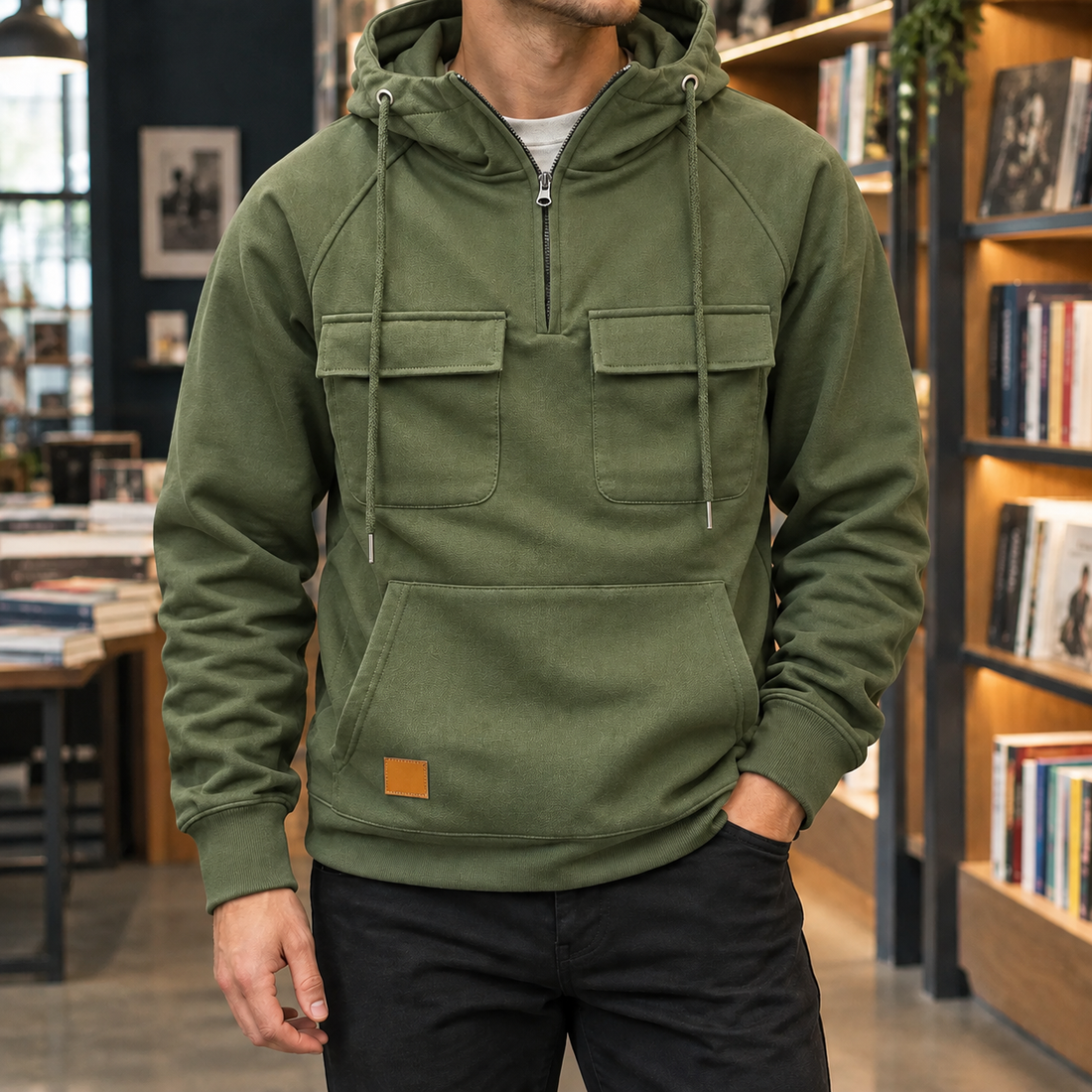 Boniface Utility Hoodie - Army Green