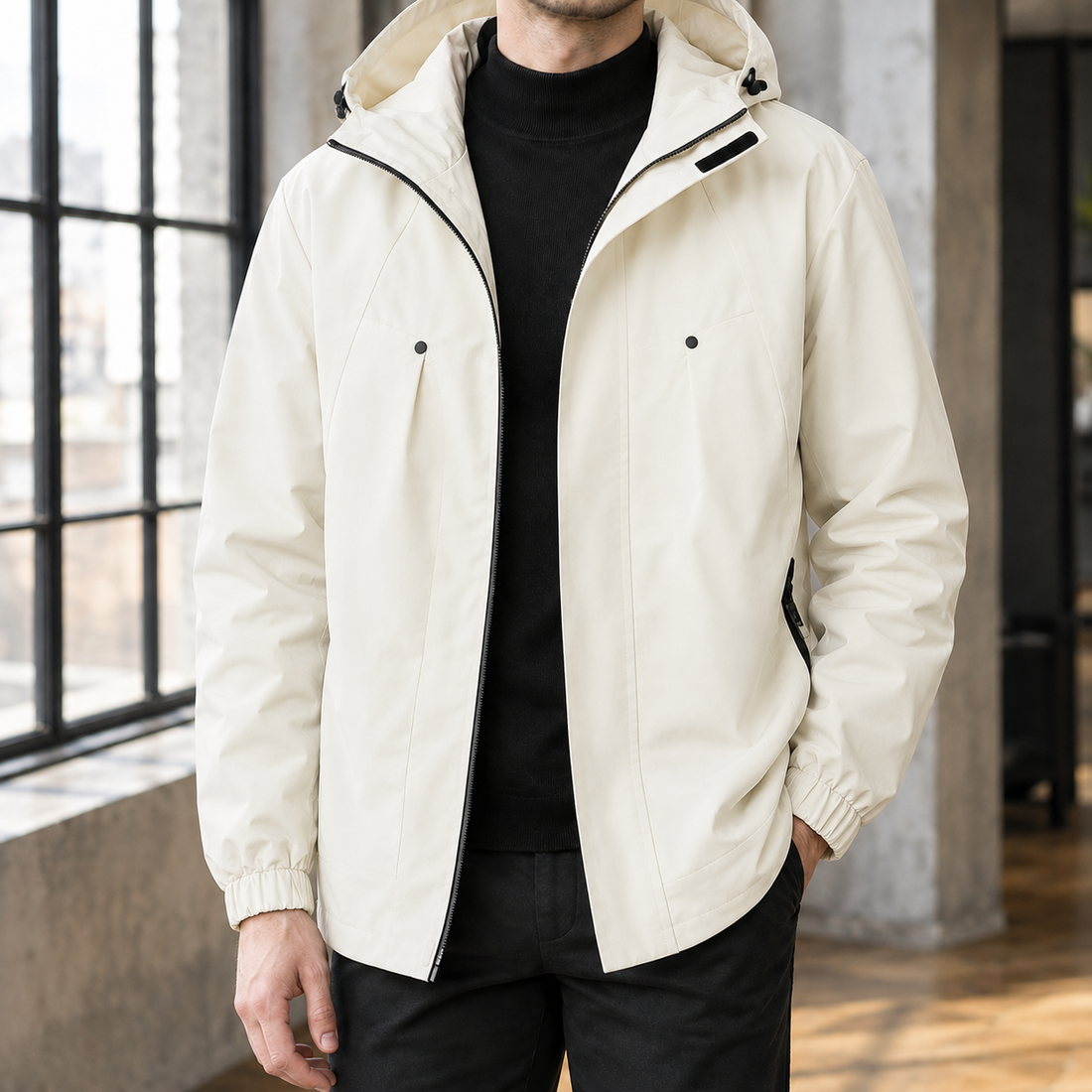 Remy Hooded Jacket - Cream