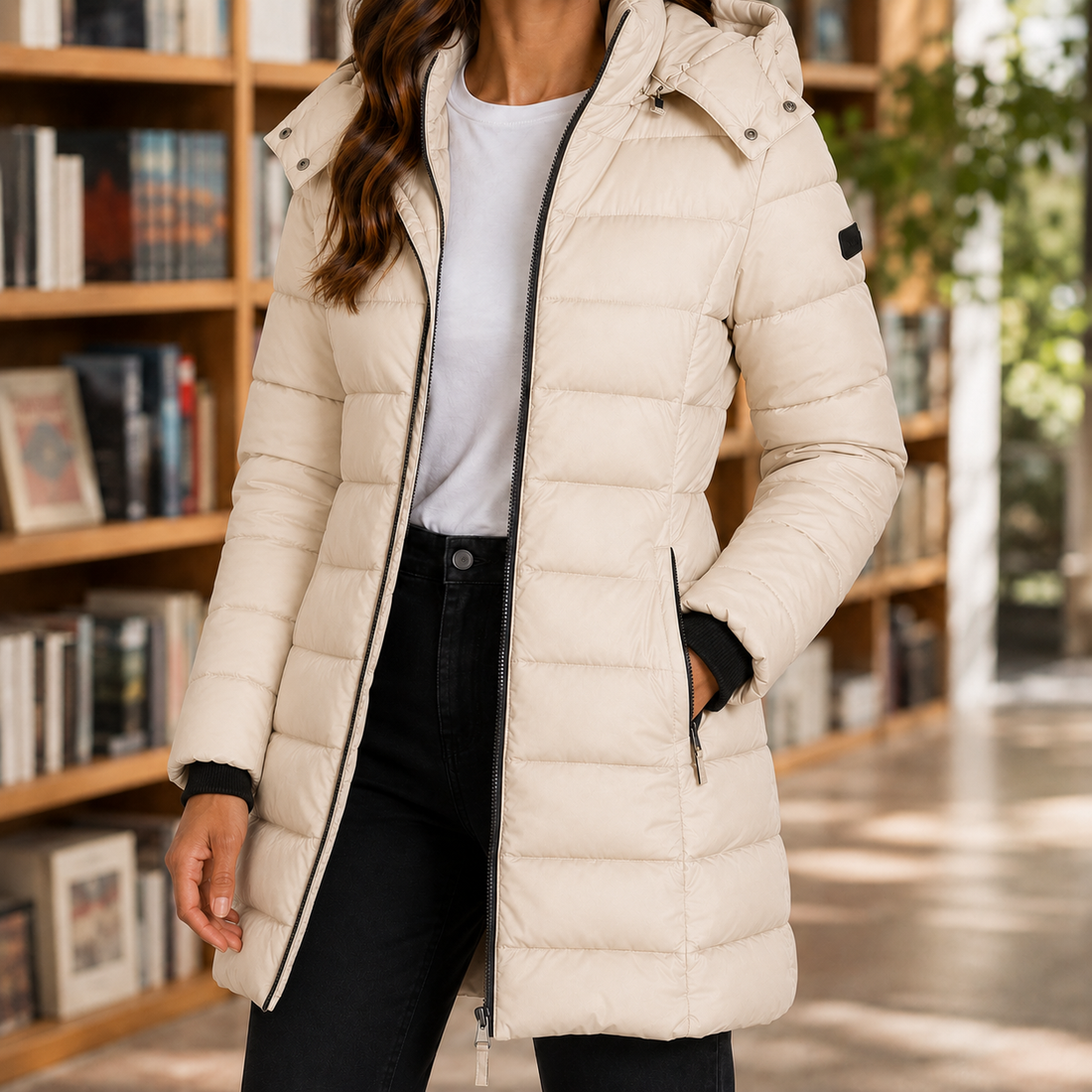 Dahlia-Claire Quilted Jacket - Beige