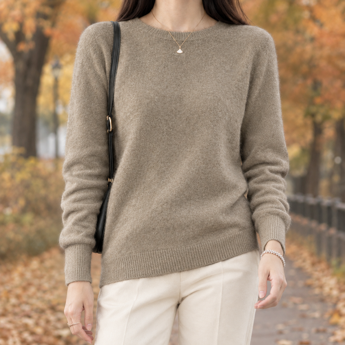 Seraphina-Elise Cashmere Sweater - Camel