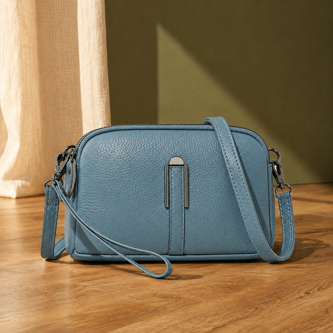 Pisa Textured Crossbody - Blue