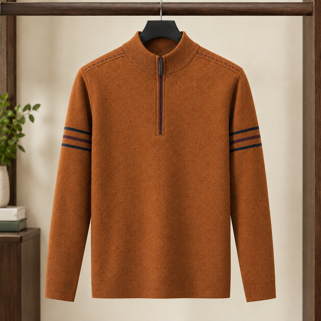 Jamie Half Zip Sweater - Orange