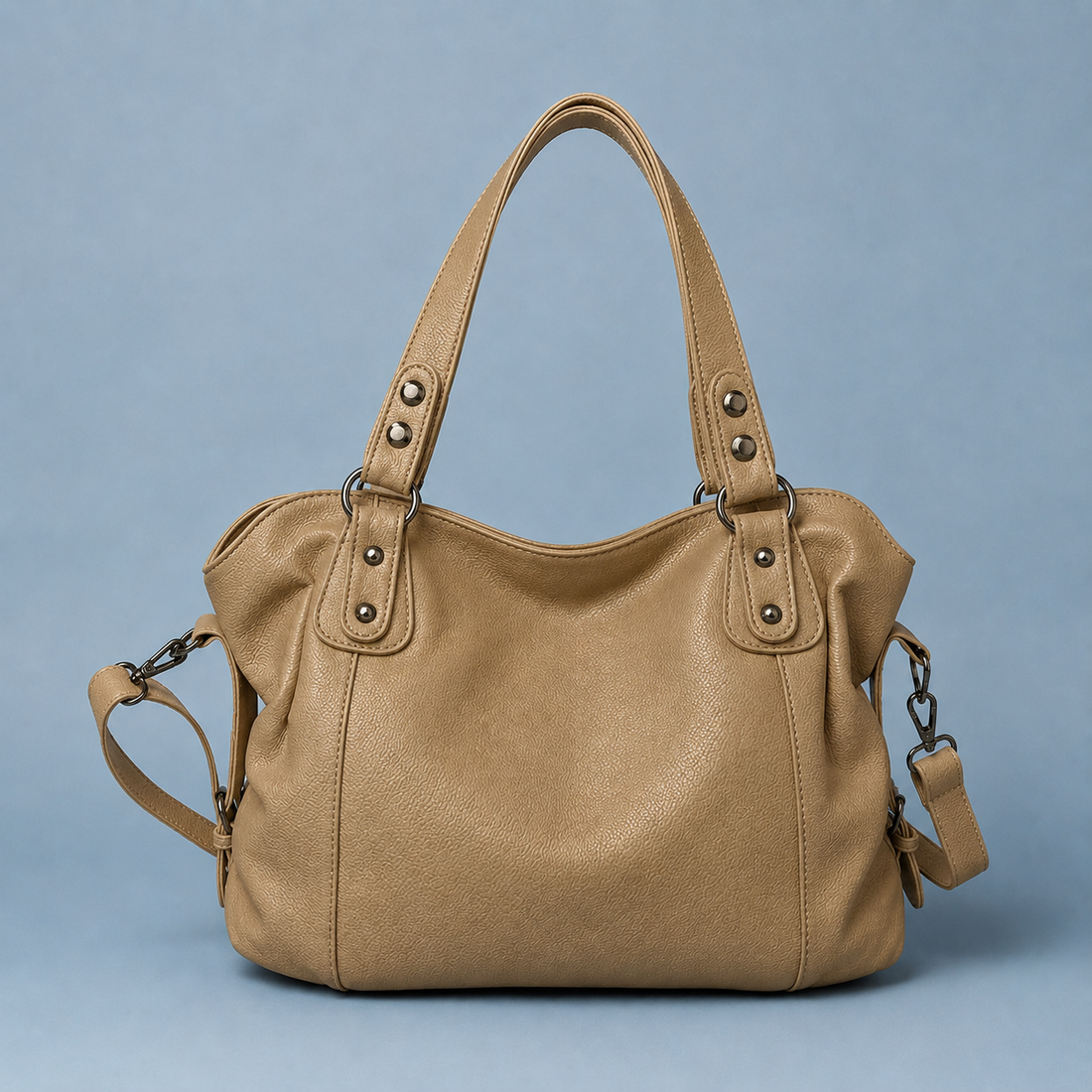 Fiorini Studded Hobo Bag - Khaki