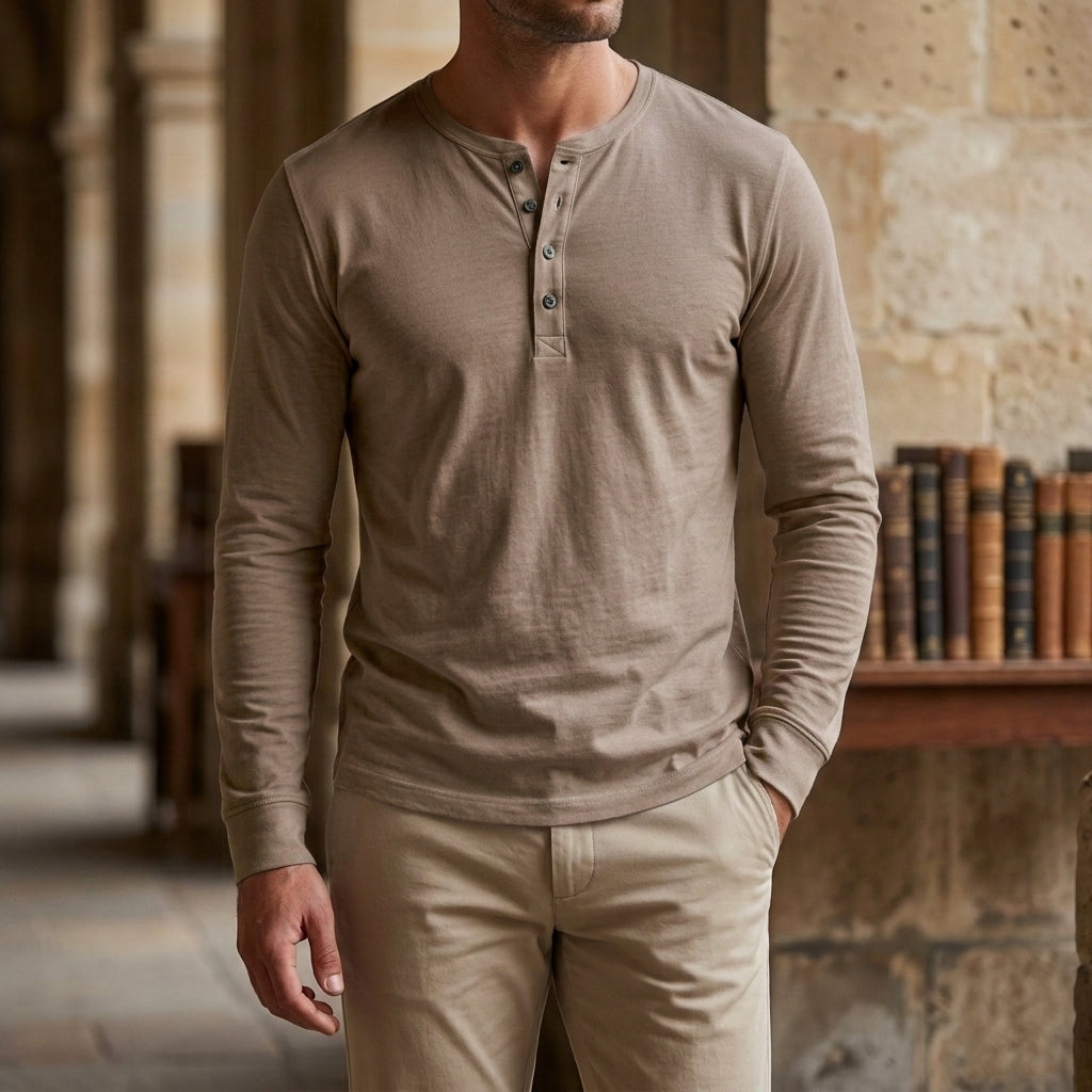 Knox Henley Shirt - Kaki