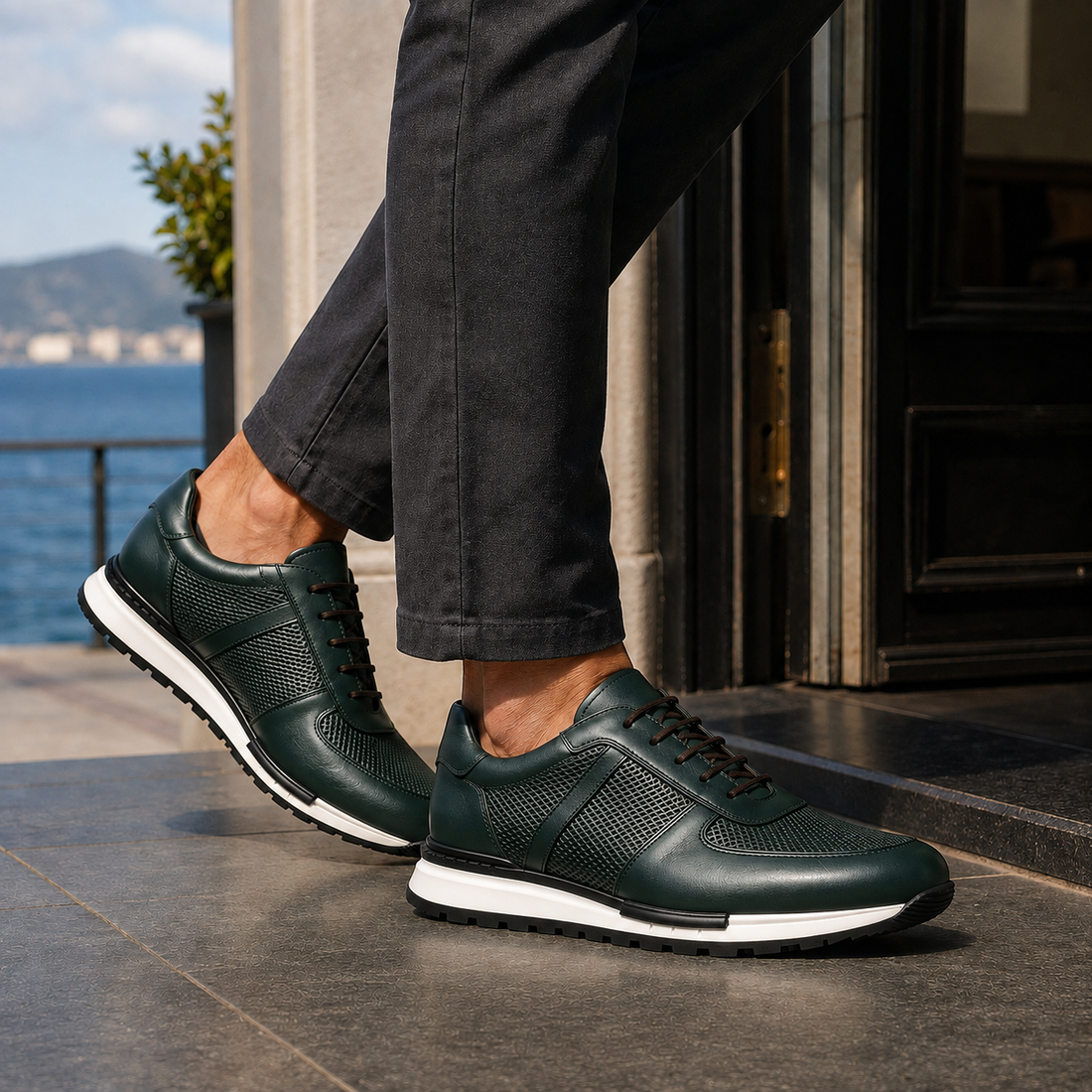 Vittorio Leather Sneakers - Green