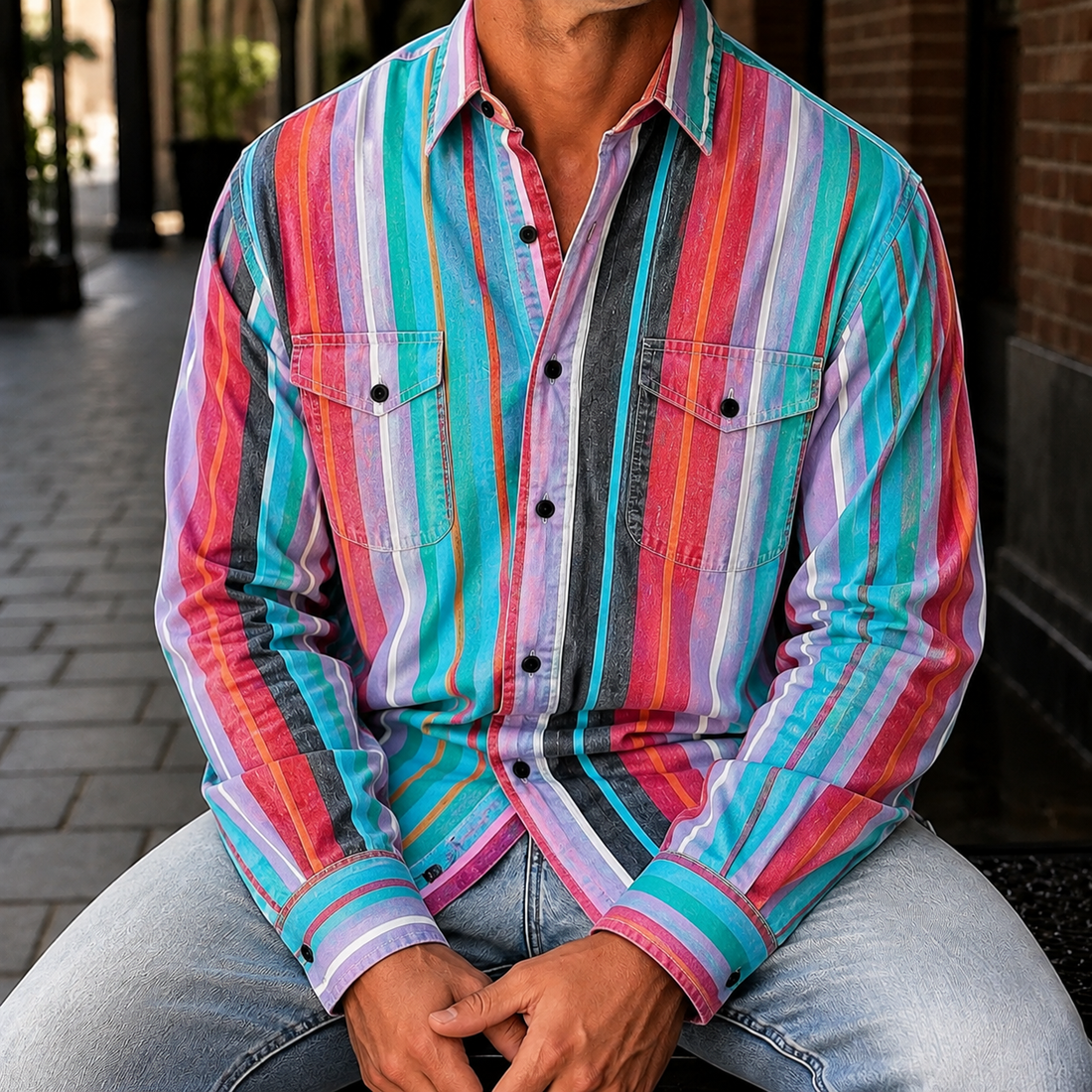 Jasper Striped Shirt - Blue