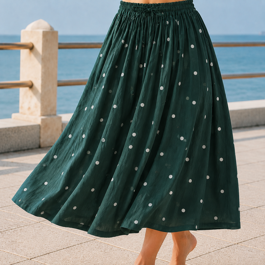 Celine Midi Skirt - Green